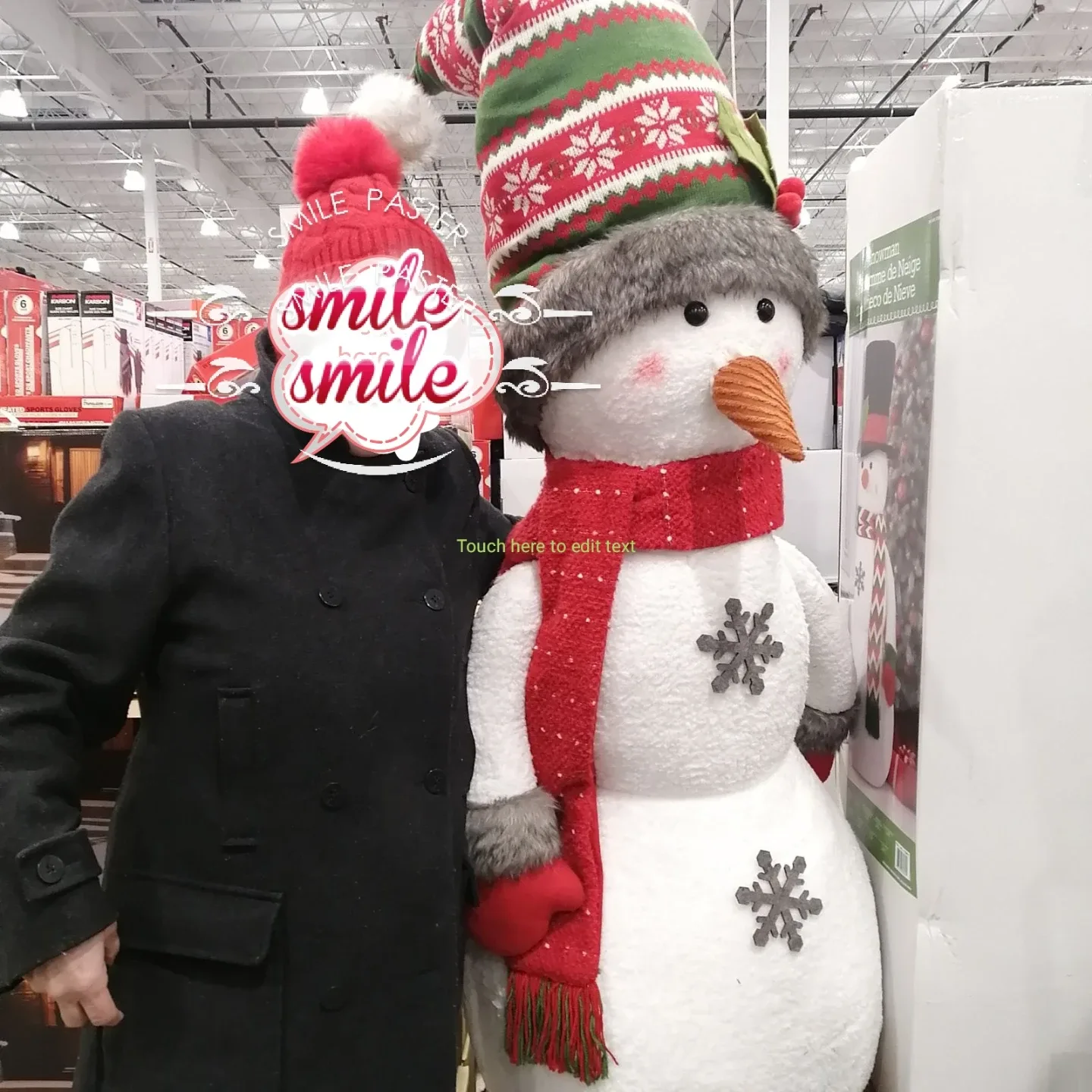 Large Plush Snowman Christmas Decoration thumbnail