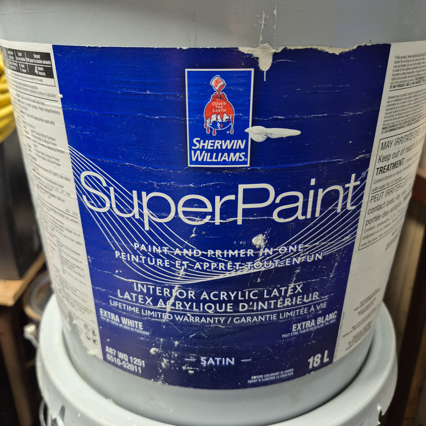 Sherwin-Williams SuperPaint Interior Acrylic Latex -  Satin 18L