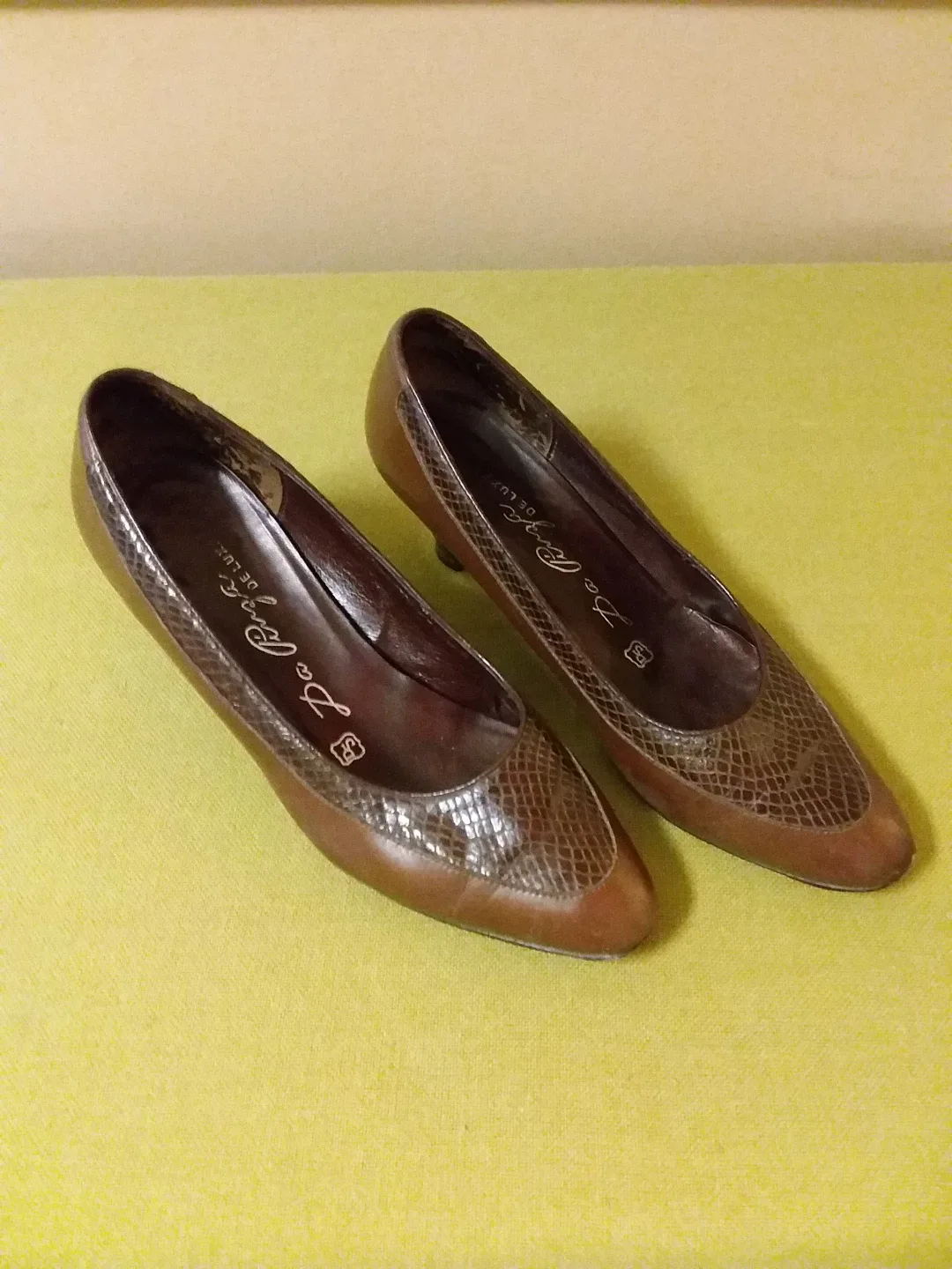 ➡️ De Luxe by La Perle Brown Leather Heels 👠 image indicator(3)