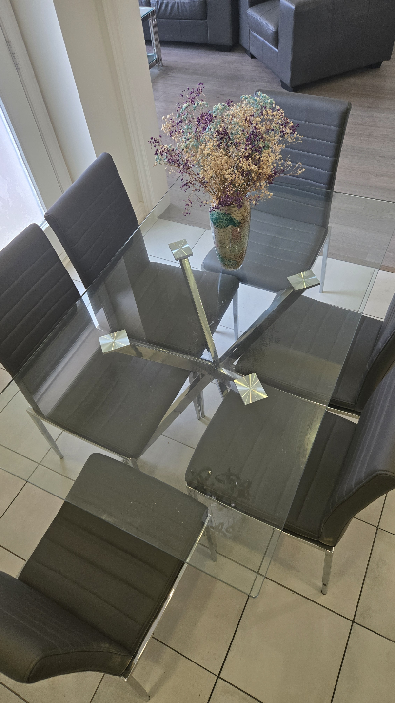 Glass Dining Table ( Chairs not included) - photo 4
