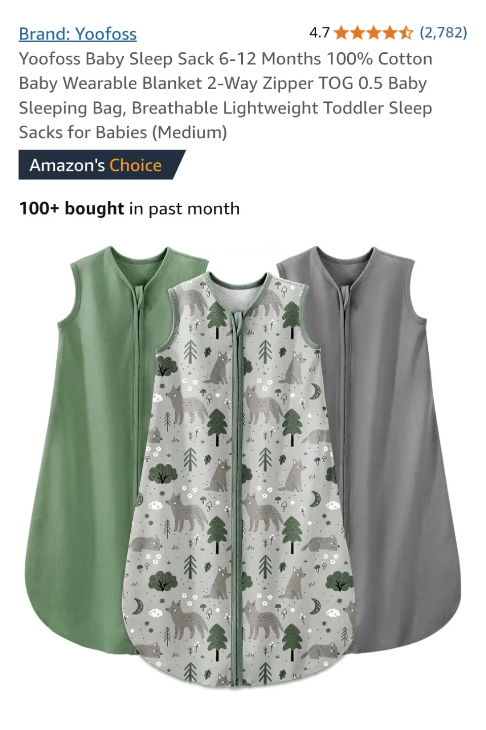 Yoofus Baby Sleep Sack - 0-6 months- count 3 image indicator(5)