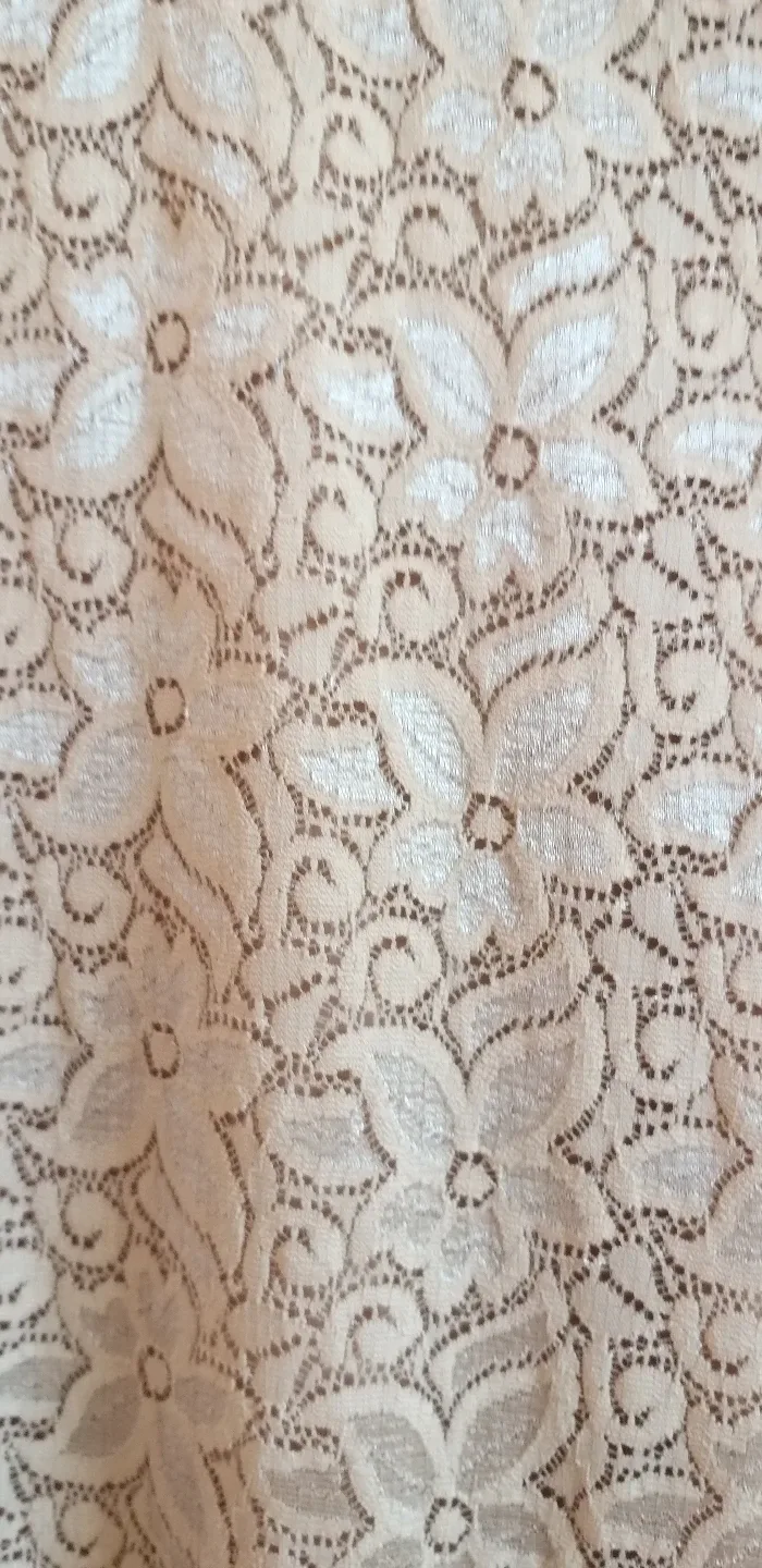 Elegant Beige Lace Midi Dress image indicator(4)