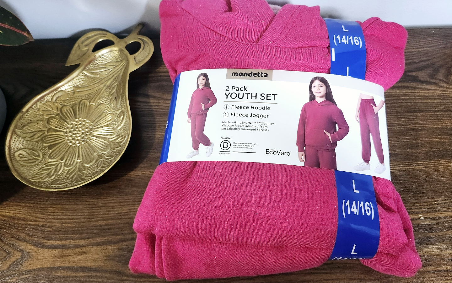 2-Pack Youth Hoodie & Jogger Set - Size 14/16 (Purple & Pink) - photo 4