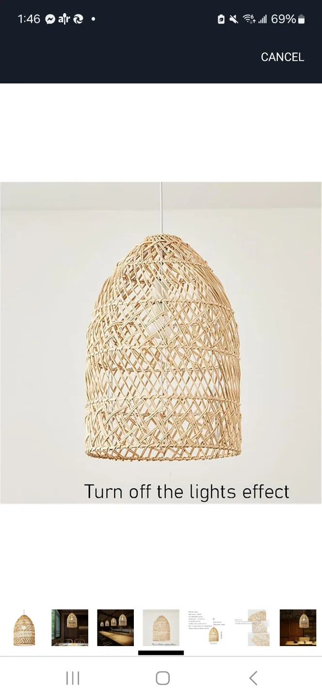 Rattan Pendant Light Fixture image indicator(2)