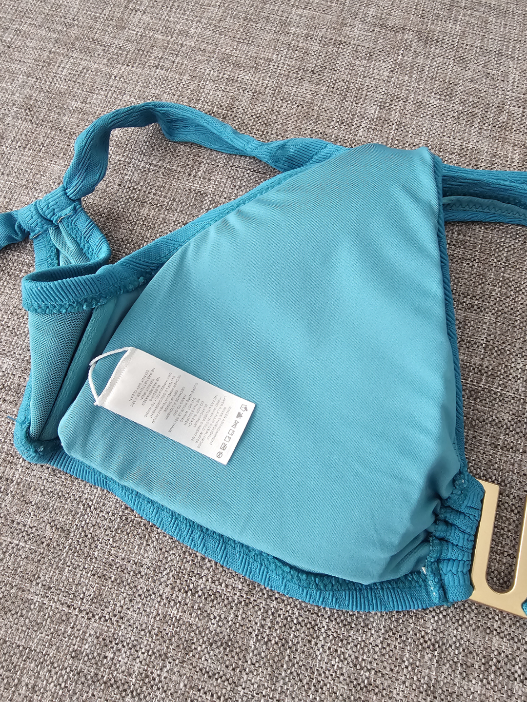 Teal Bikini Top - Adjustable Straps - photo 3