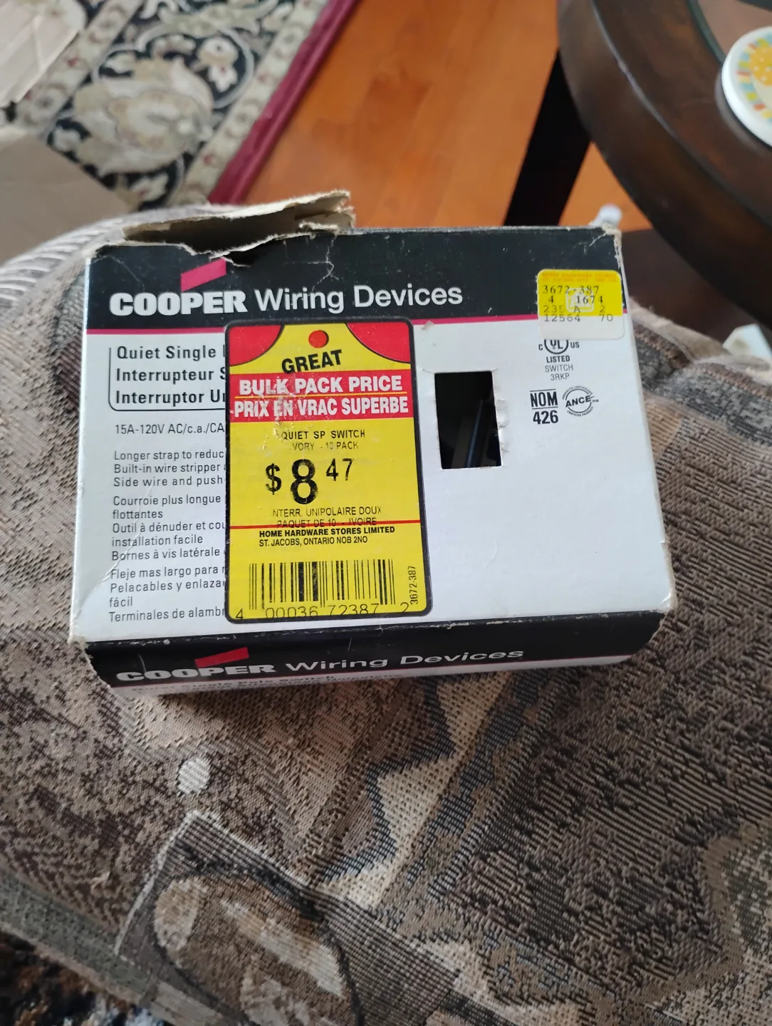 Bulk Pack Cooper Wiring Devices Quiet Single Pole Switches thumbnail