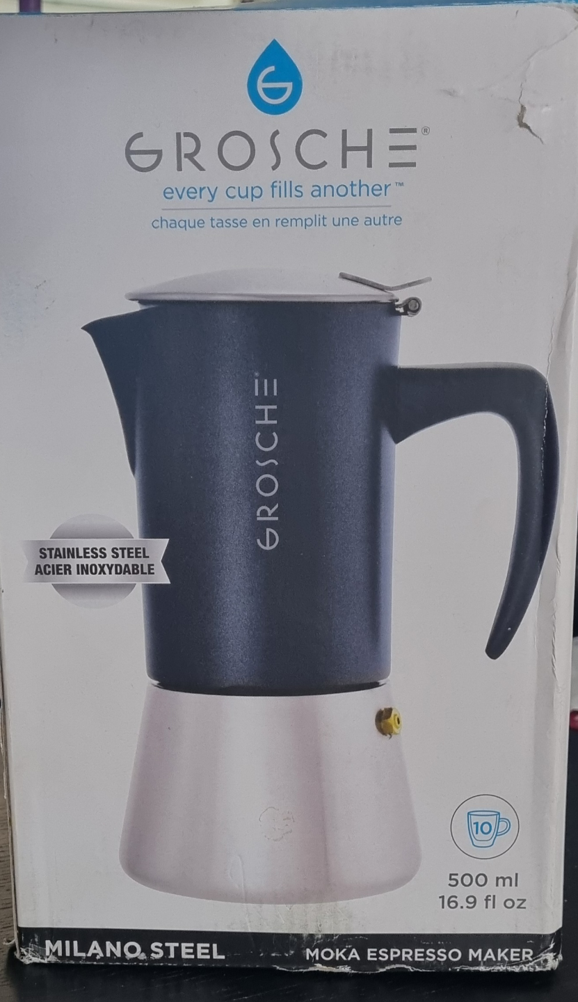 Grosche Milano Steel Moka Espresso Maker