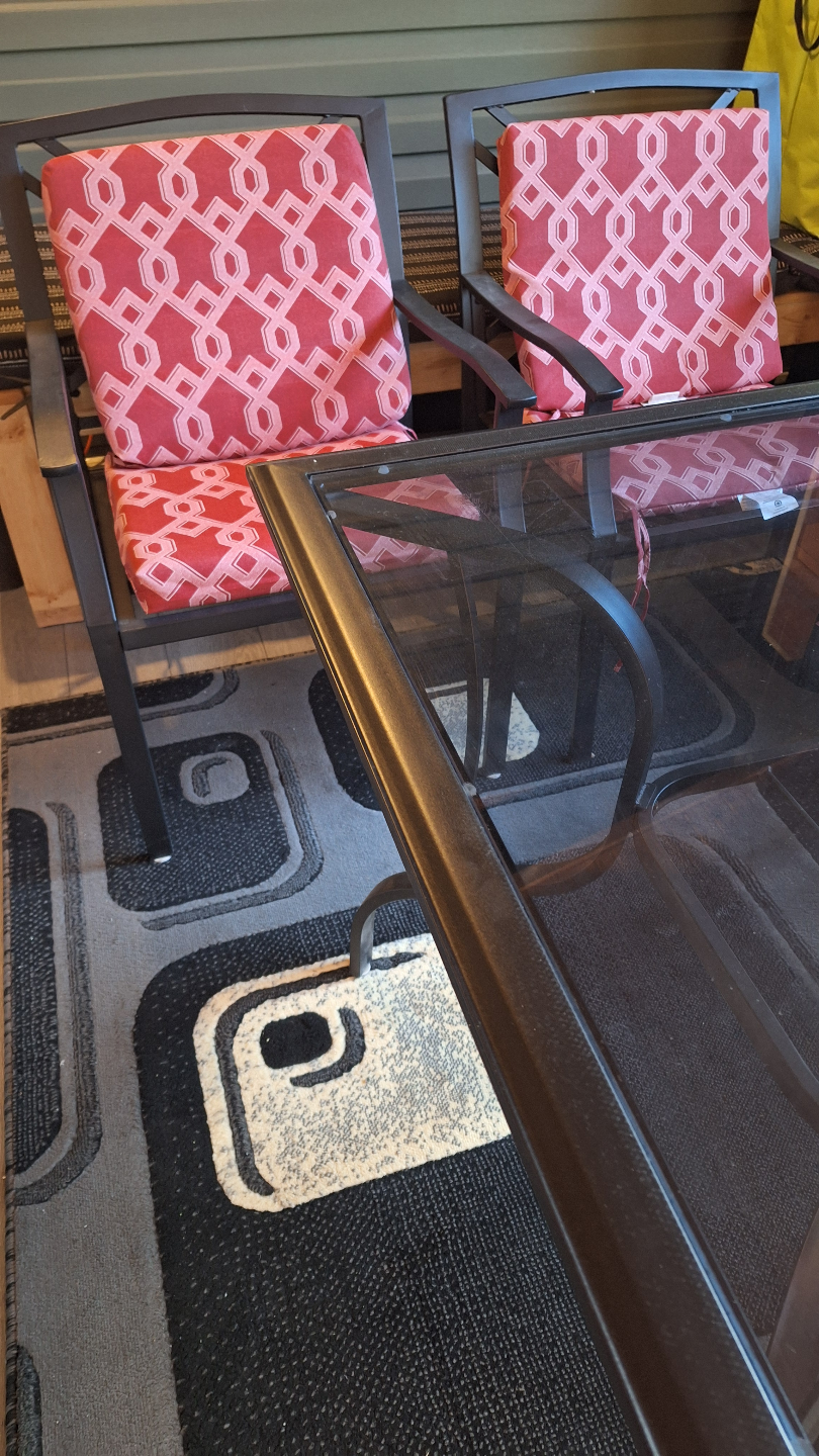 Patio Set: Table and Four Chairs with Cushions - photo 4