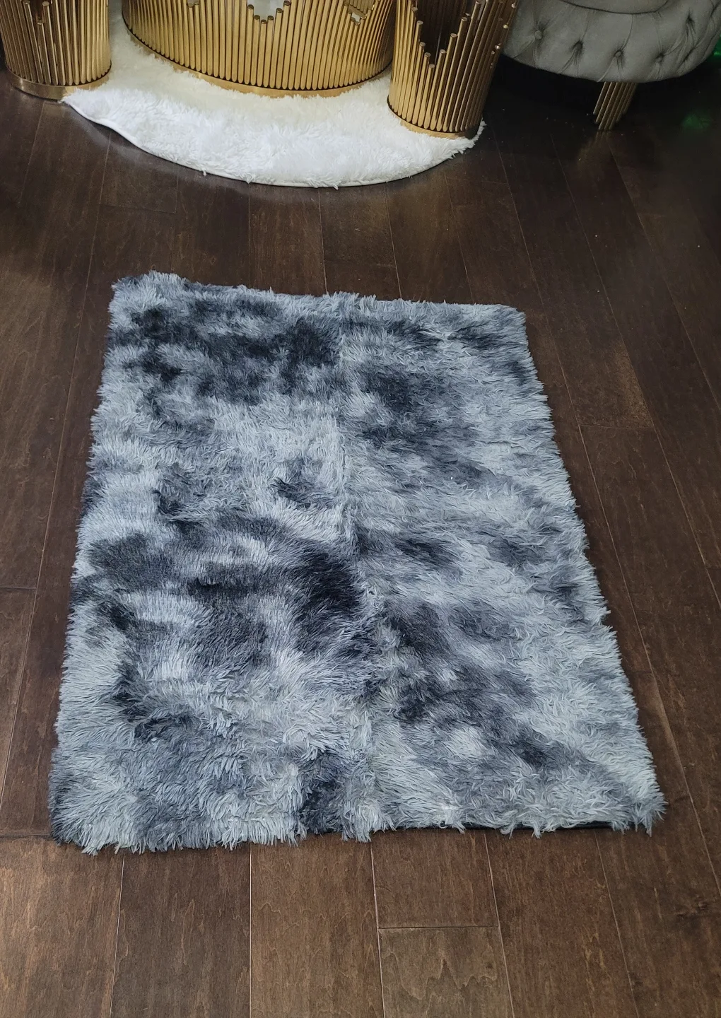 Fluffy Grey rug(size 48×33 inches)New never used thumbnail