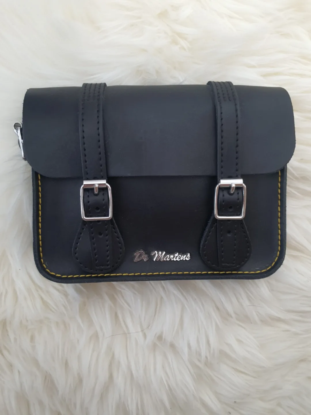 Dr. Martens Black Leather Satchel Bag thumbnail
