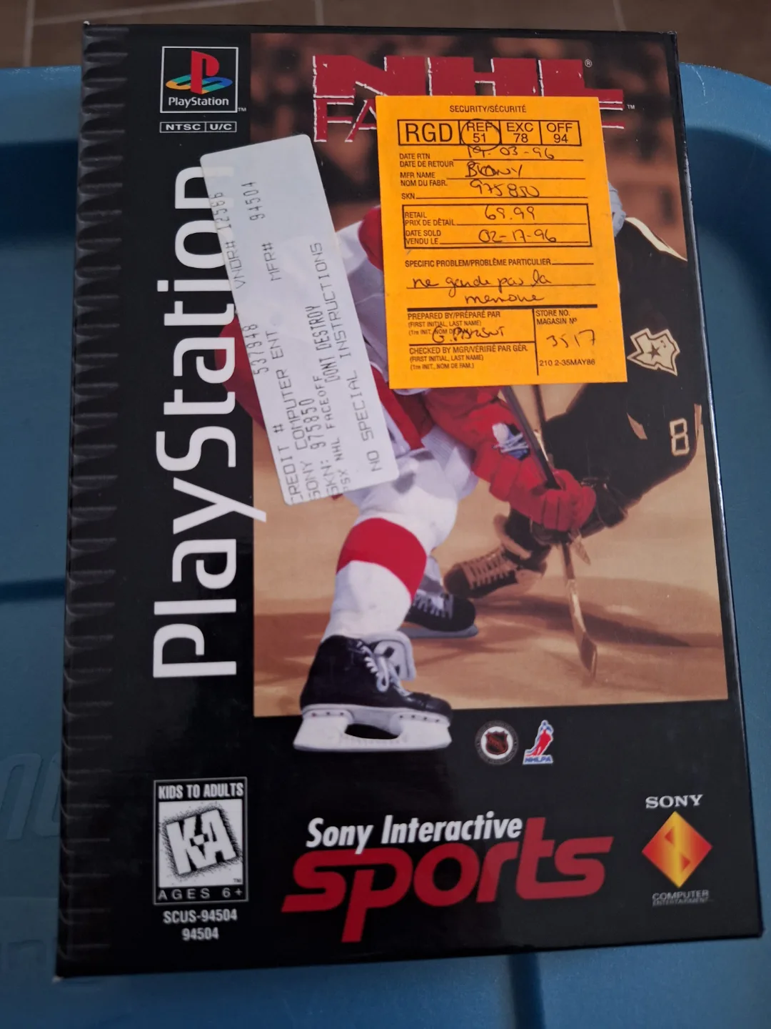 4 Playstation One Sports Games: NBA, NHL, MLB, NFL thumbnail