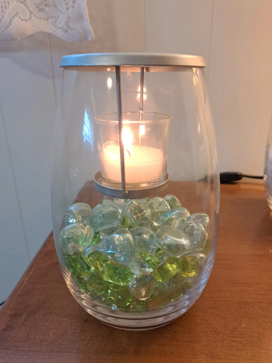 partylite Three Glass Candle Holders with Decorative Fillings image indicator(2)