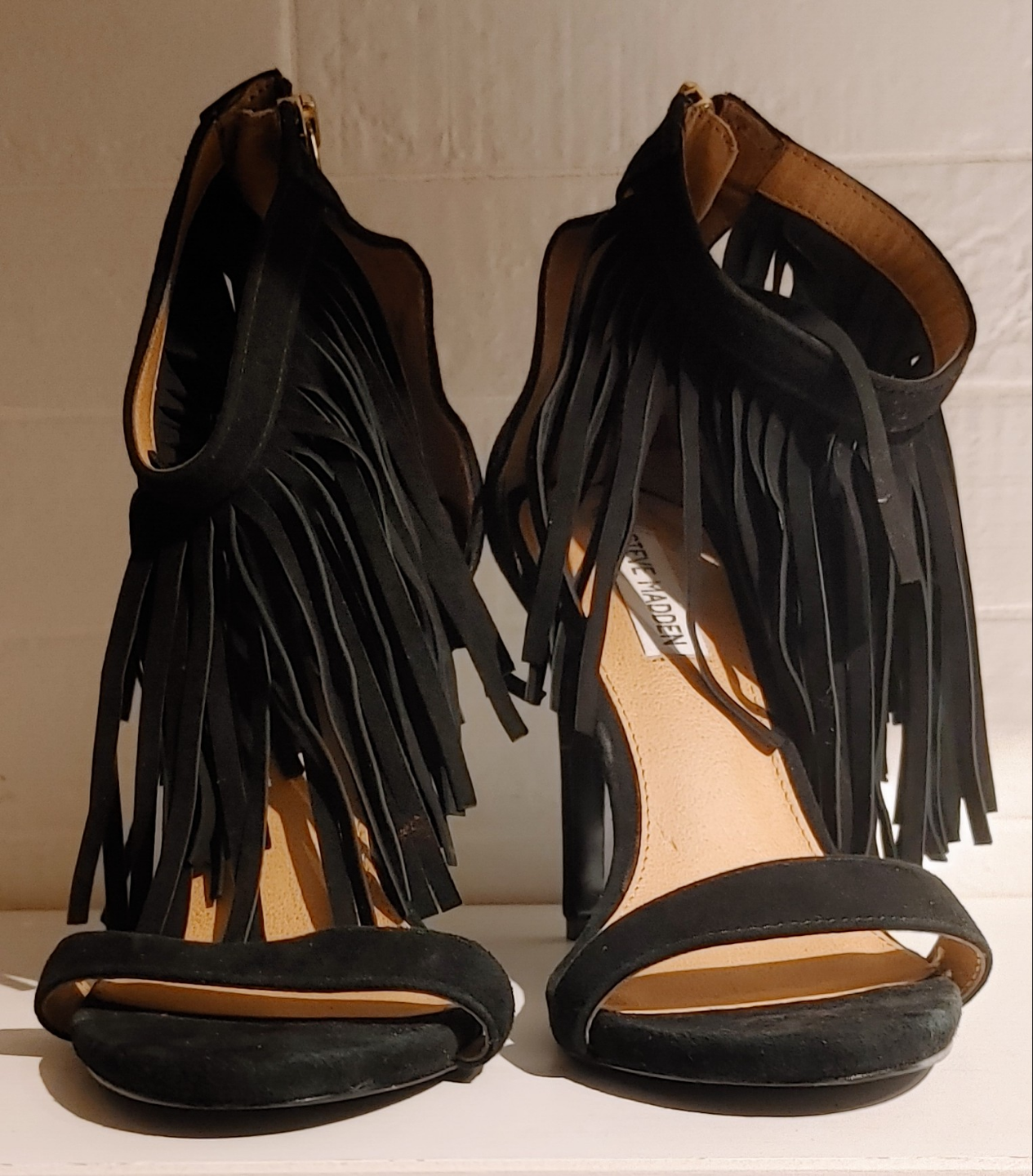 Steve Madden Black Fringe Heels - photo 3