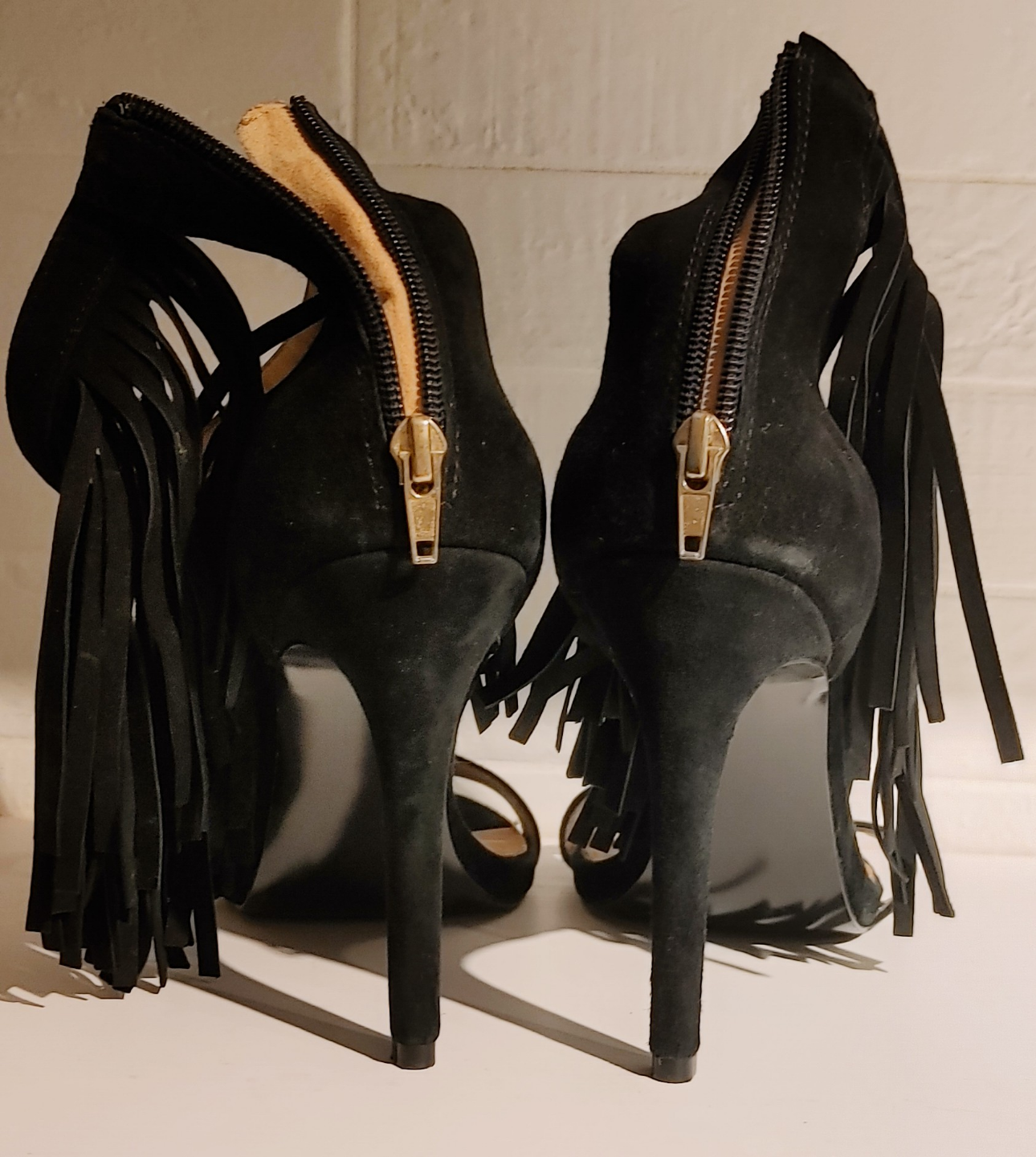 Steve Madden Black Fringe Heels - photo 5