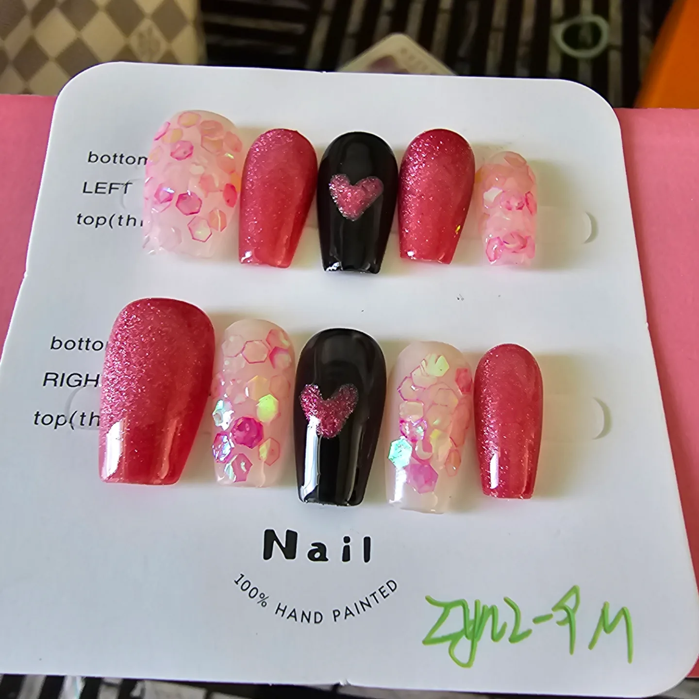 Hand-painted press-on nails thumbnail