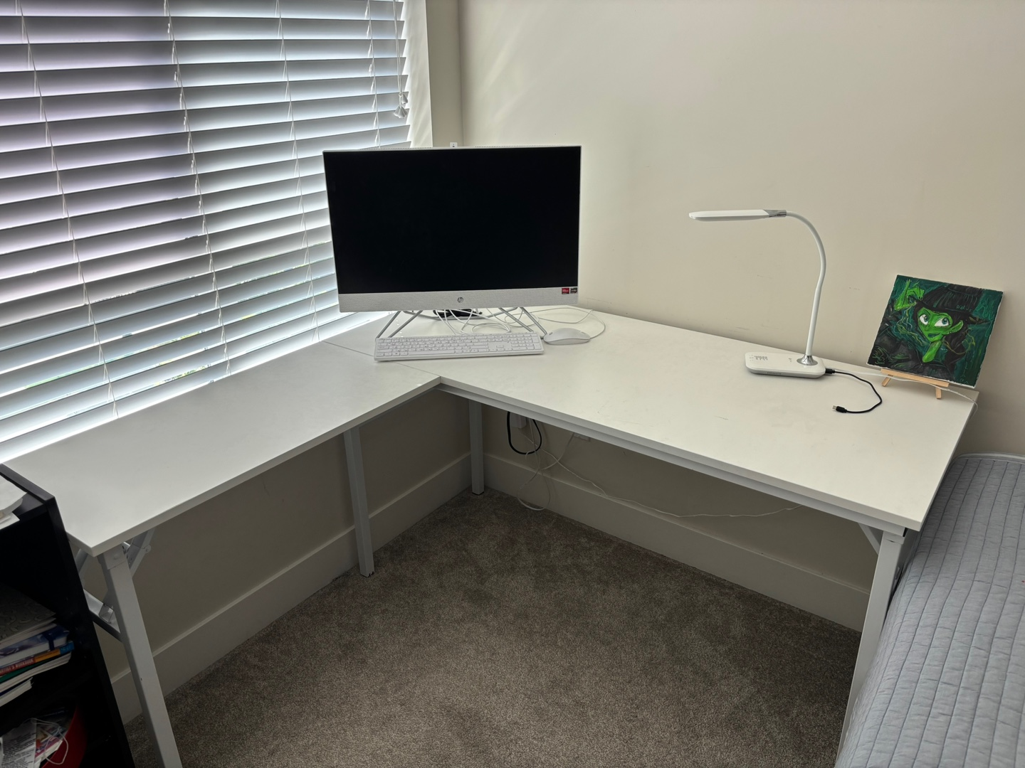 White L-Shaped Desk.