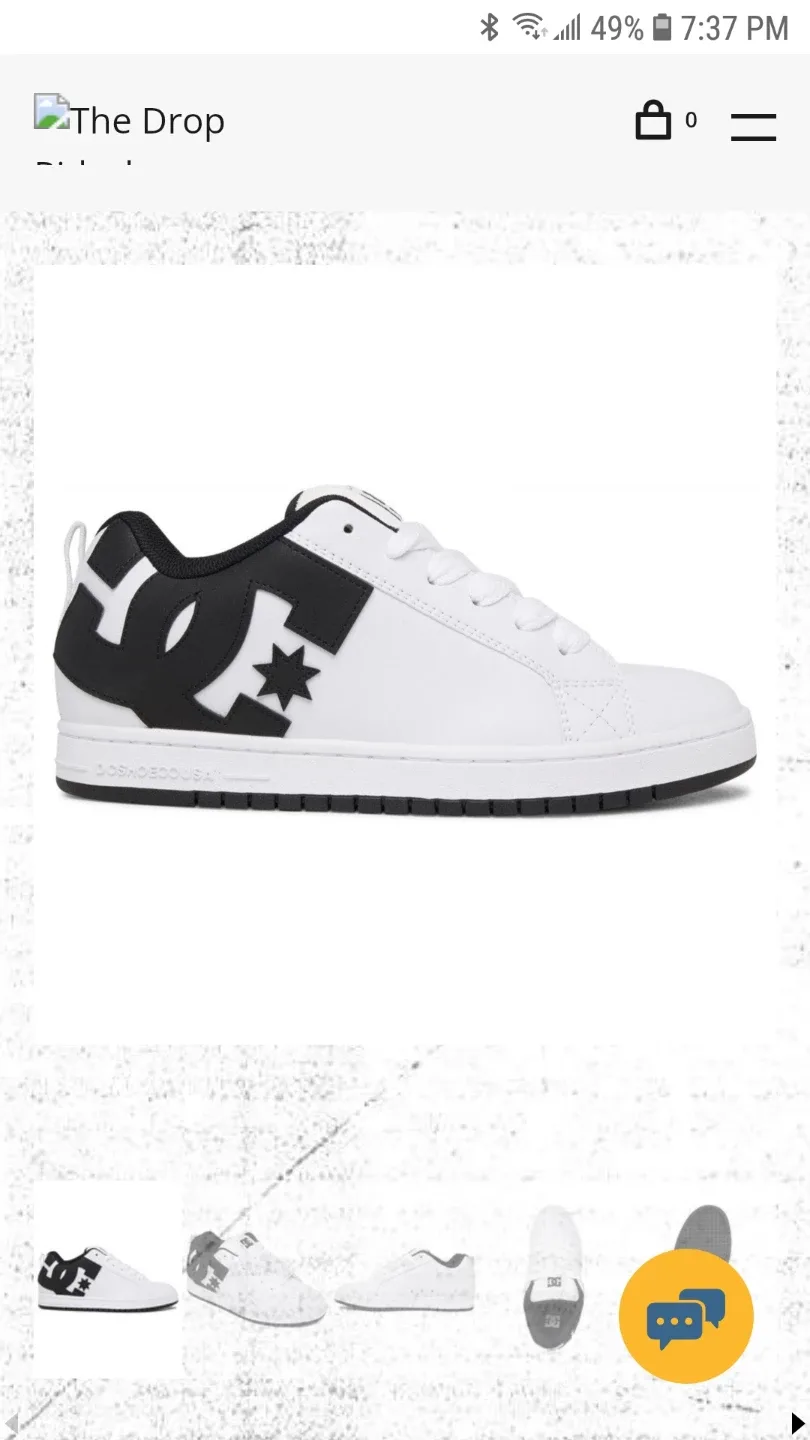 DC Shoes Men's White/Black/Black Skate Shoes - Size 12 thumbnail
