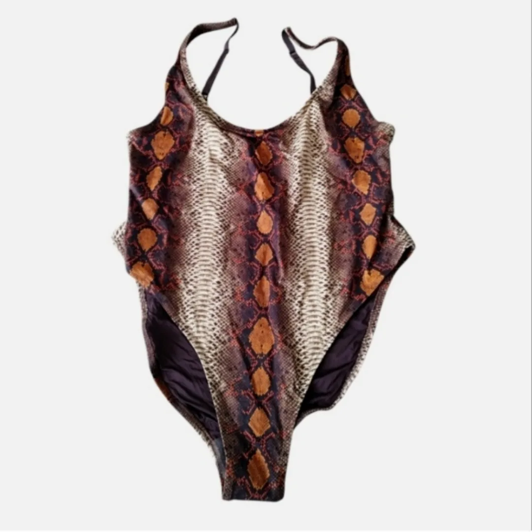 SKIMS Desert Snakeskin Print One Piece Swimsuit image indicator(3)