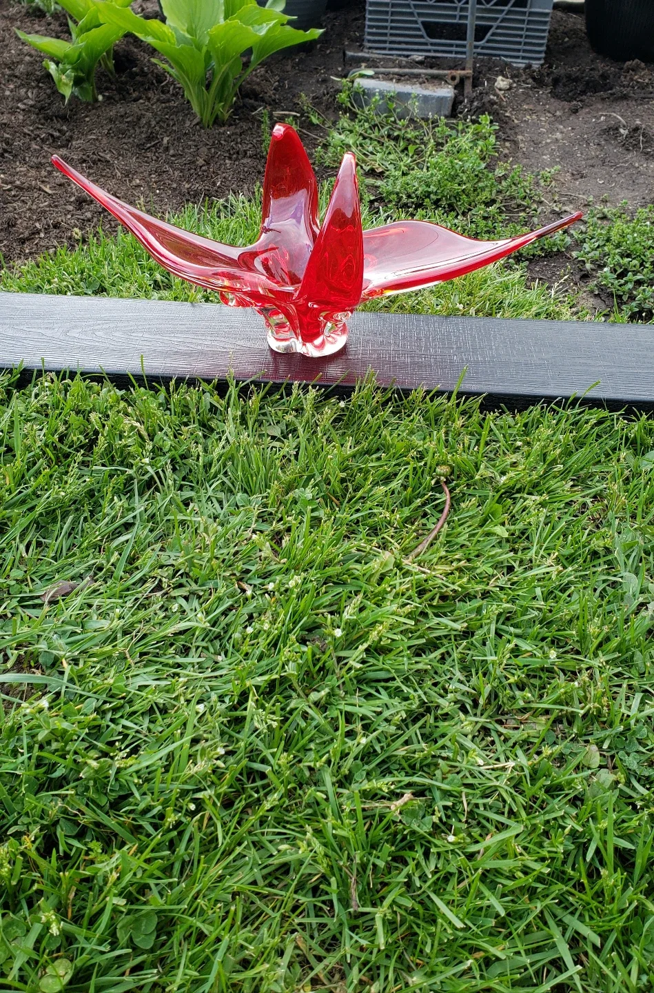 Unique Red Glass Sculpture Chalet image indicator(2)