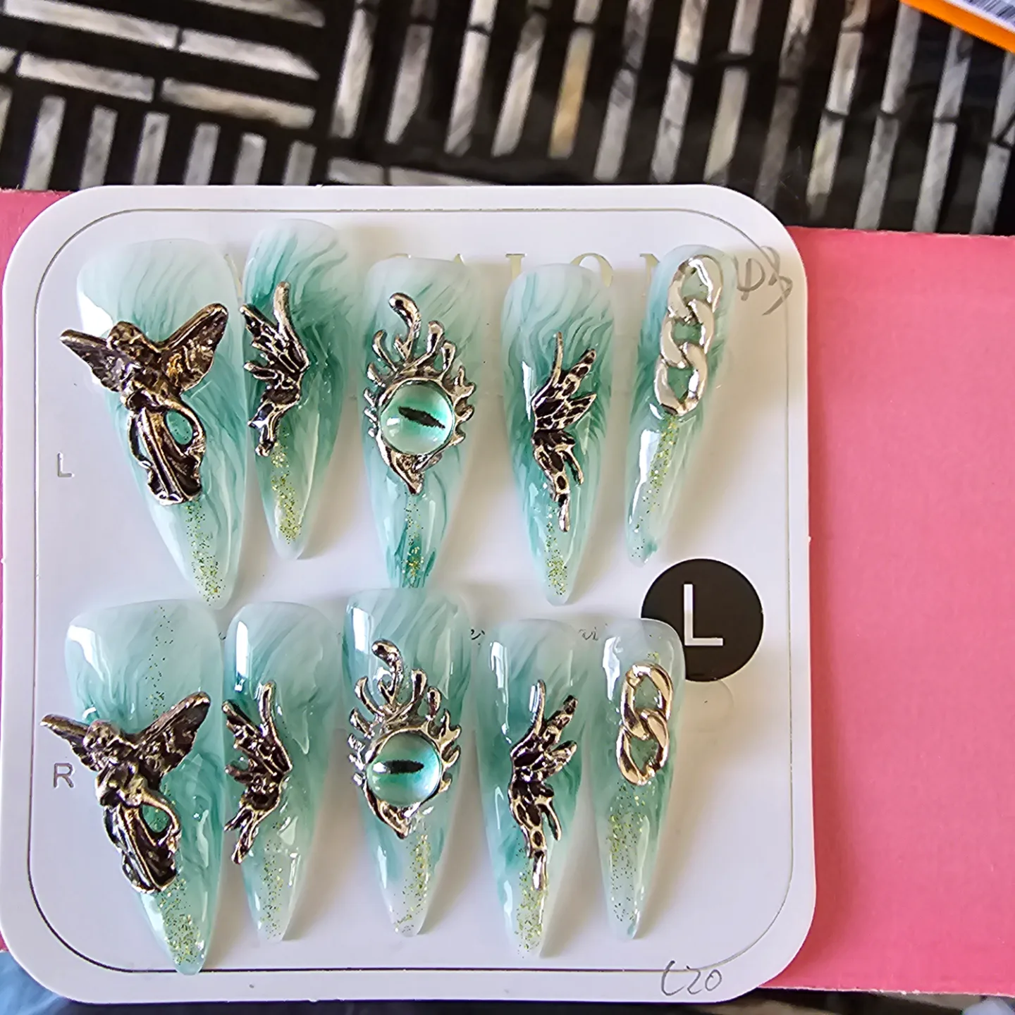 Mint Green Fairycore Press-on Nails thumbnail