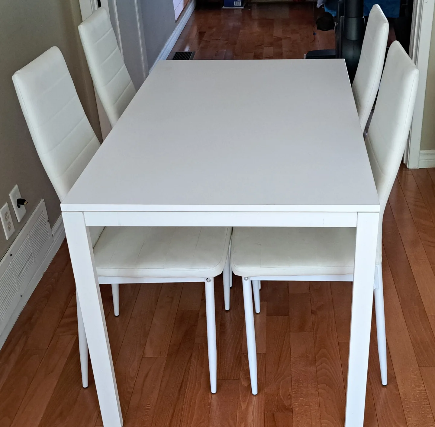 White Dining Table Set with Four Chairs image indicator(2)