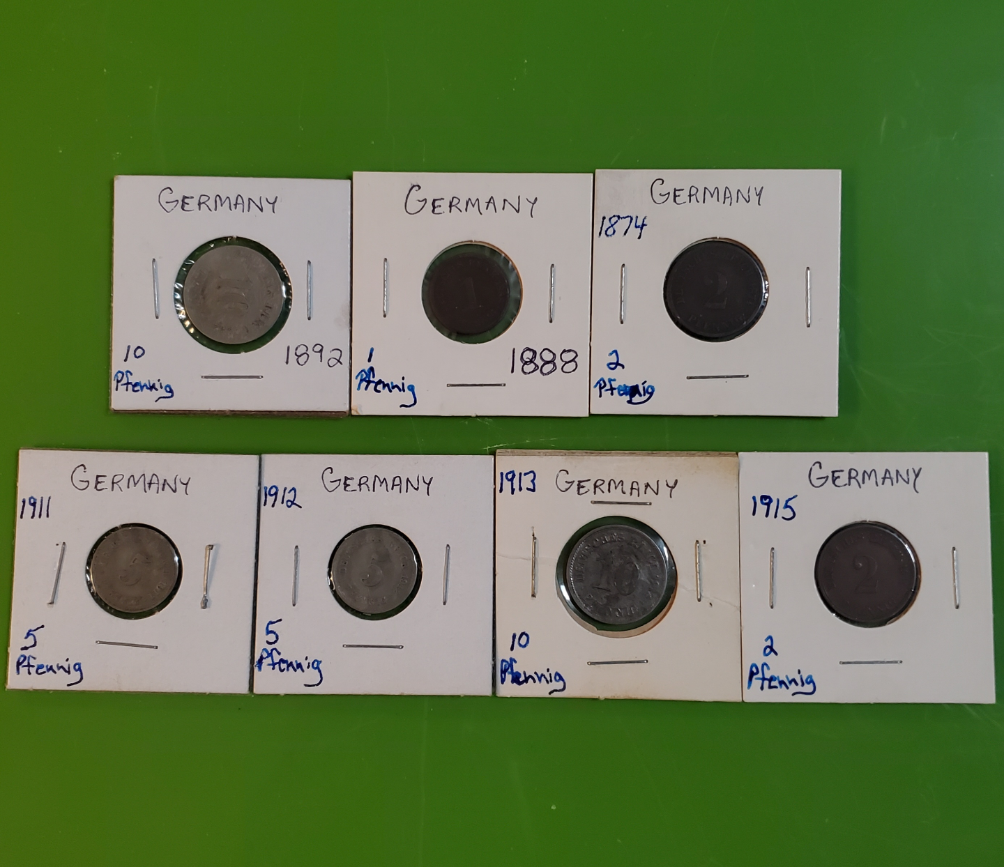 Late 1800s Early 1900s German Coins ($5 Each Firm)