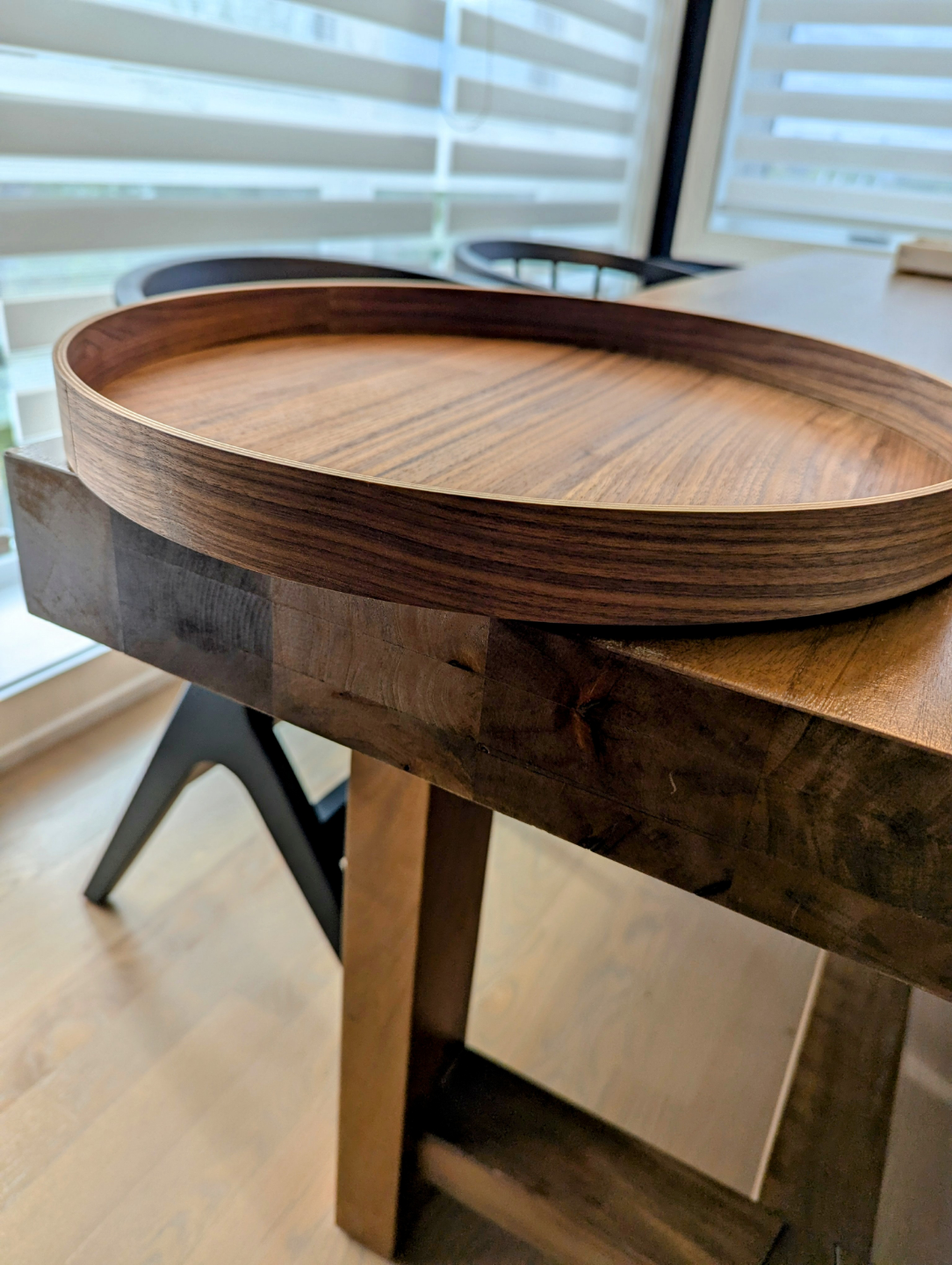 Large Round Wooden Tray - photo 2
