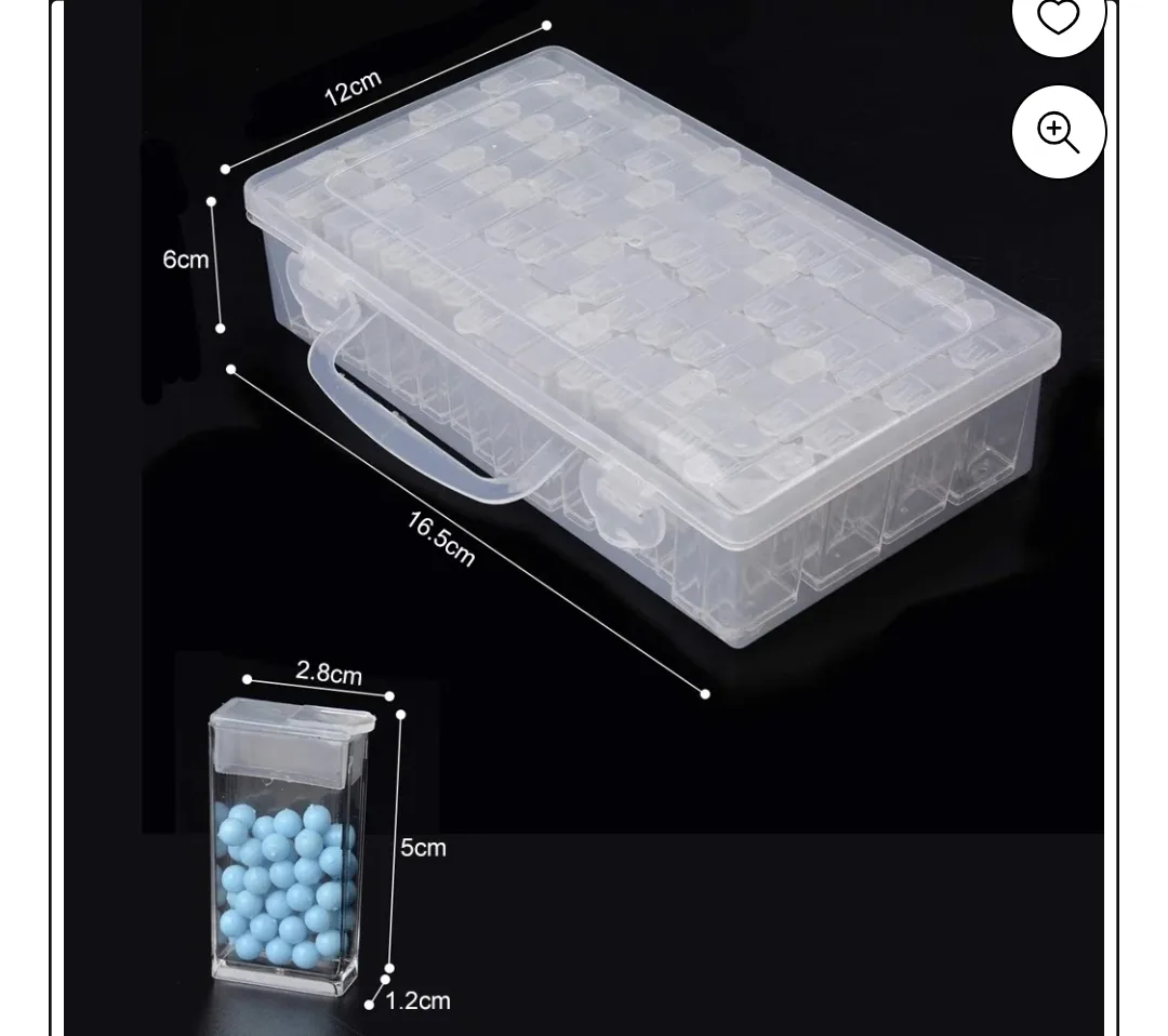 Large Clear Plastic Storage Box with 60 Small Compartments image indicator(2)