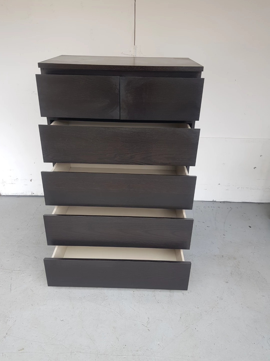IKEA MALM 6-drawer Chest Dark Brown - photo 2