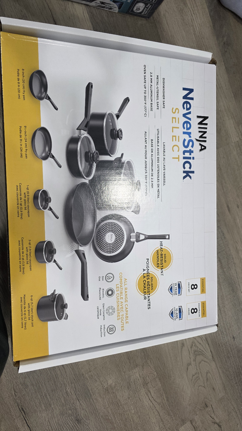 Ninja NeverStick Select 8-Piece Cookware Set - Black - photo 3