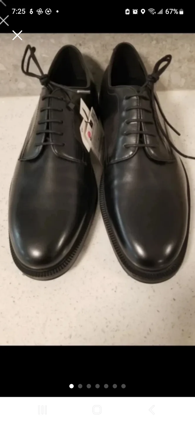 ZARA LEATHER SHOES Black SZ 44,10.5 B/New tagged image indicator(2)