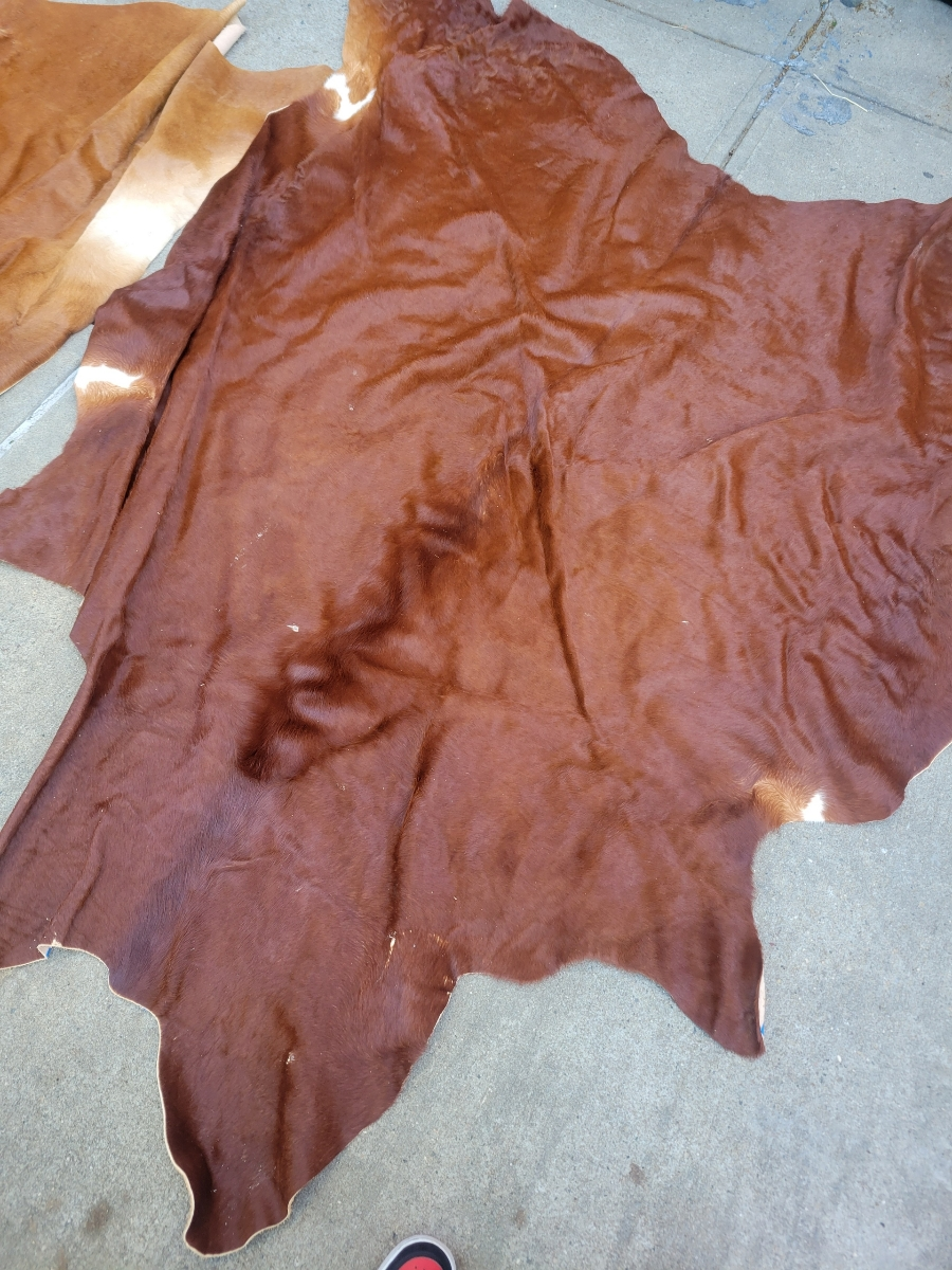 Genuine Cowhide Rug - Brown and White