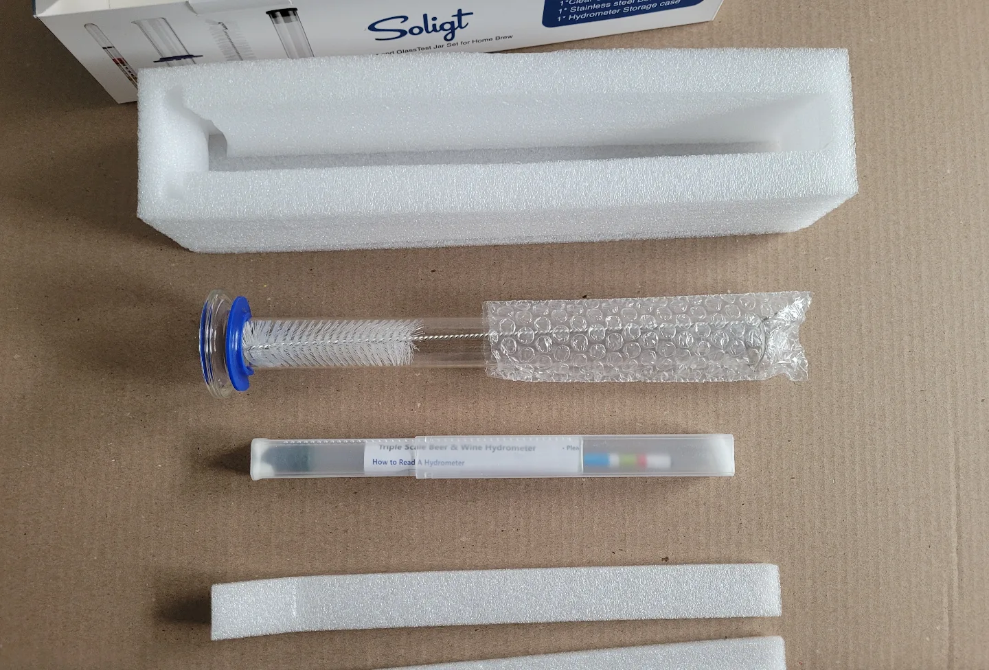 Triple Scale Hydrometer and Glass Test Jar Kit for Home Brew image indicator(9)