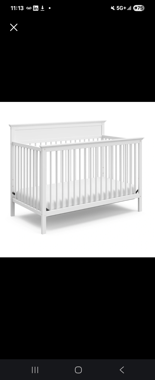 White Baby Crib - photo 4