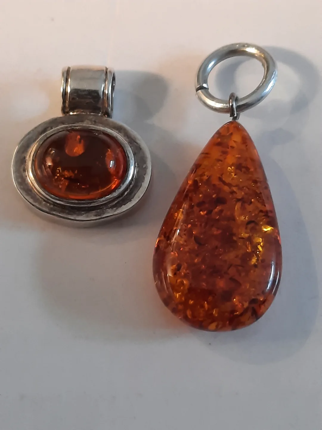 Amber Pendants on sterling silver image indicator(5)