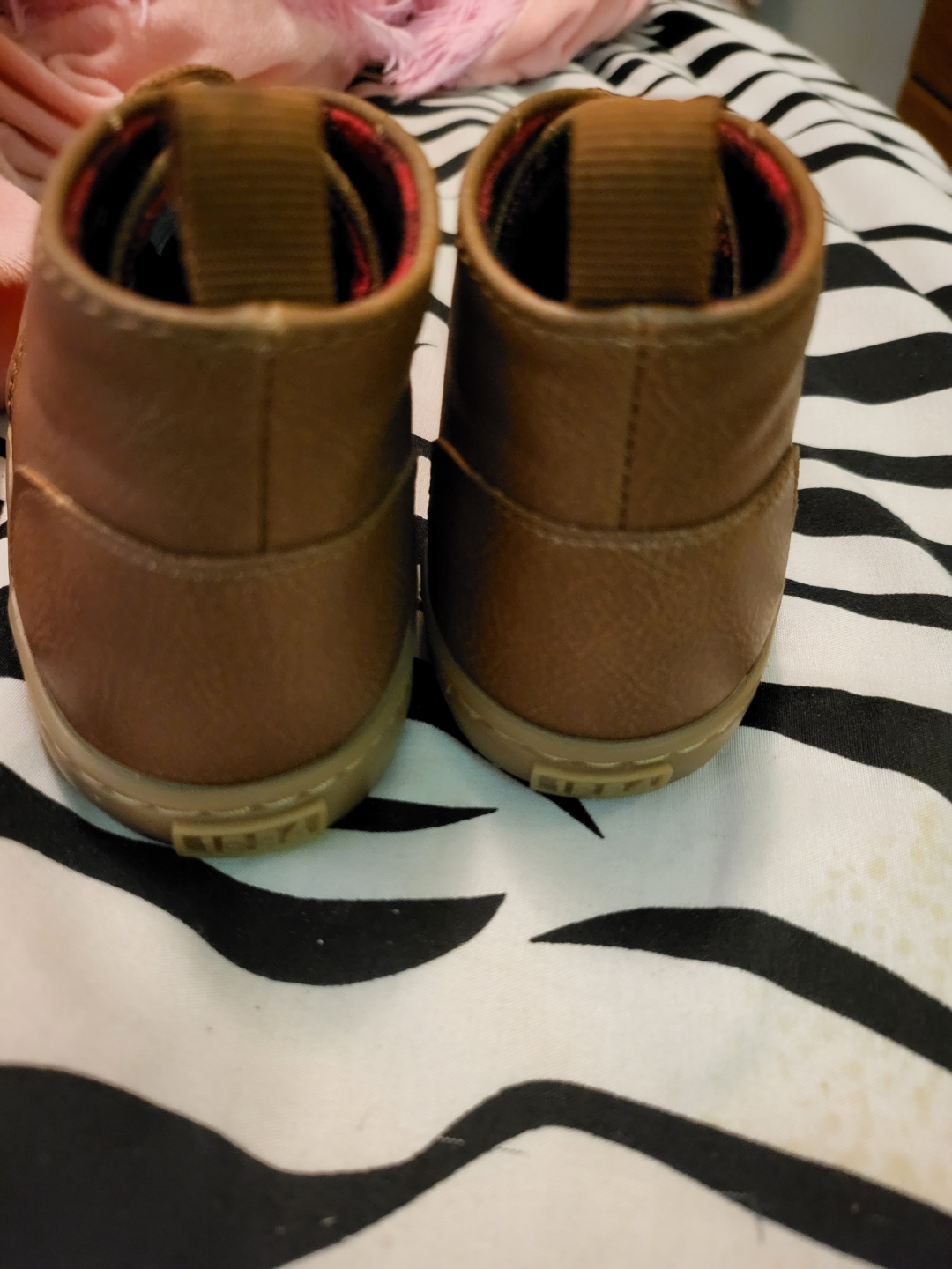 Youth Old Navy Brown Leather Boots, Size 9 - photo 2