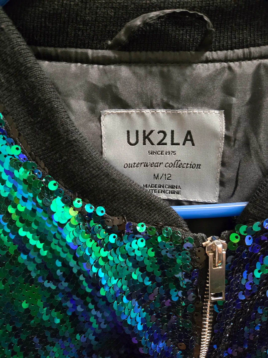 UK2LA Sequined Bomber Jacket - Size M/12 image indicator(3)