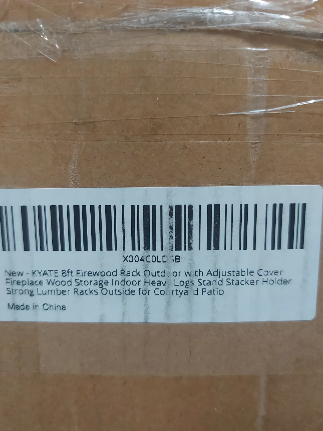 KYATE 8ft Firewood Rack with Cover brand new image indicator(5)