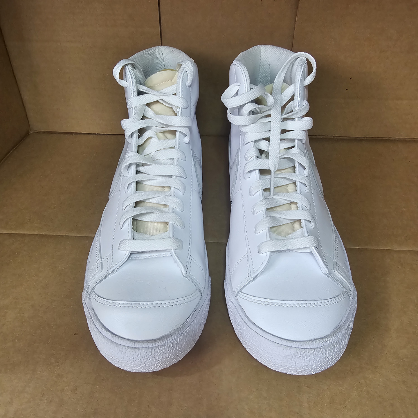 Nike Blazer Mid '77 White Leather High Top Sneakers - photo 4