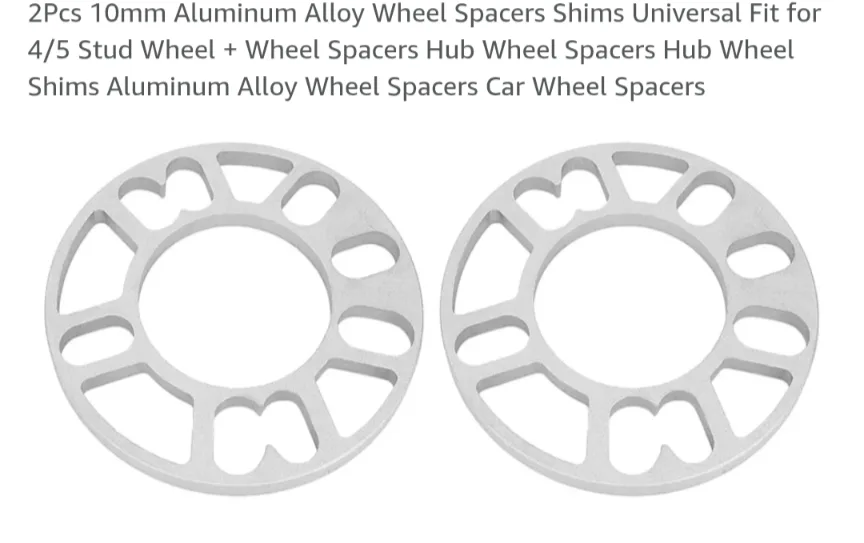 2x 10mm Aluminum Alloy Wheel Spacers thumbnail