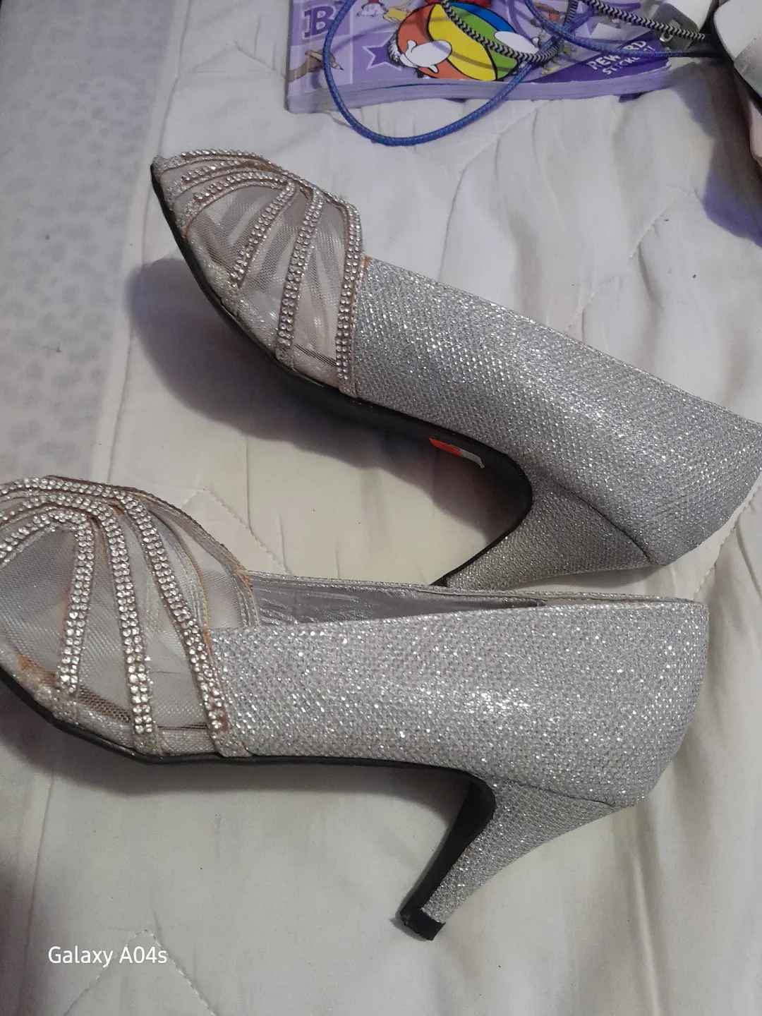 Pair of Silver Glitter Heels and Flats image indicator(3)