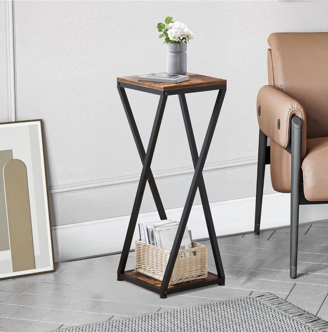 Rustic Industrial Plant Stand/Side Table, 23" thumbnail