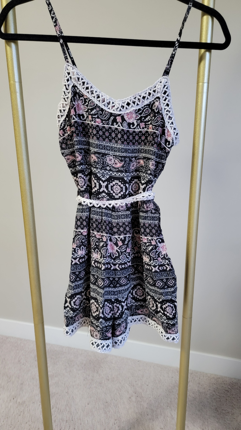 Black and Pink Floral Romper - photo 3