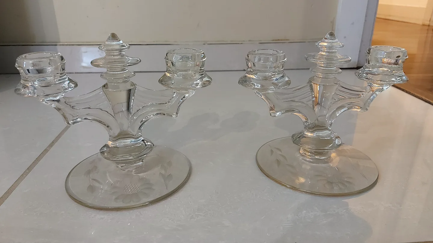 Pair of Crystal Candelabra thumbnail