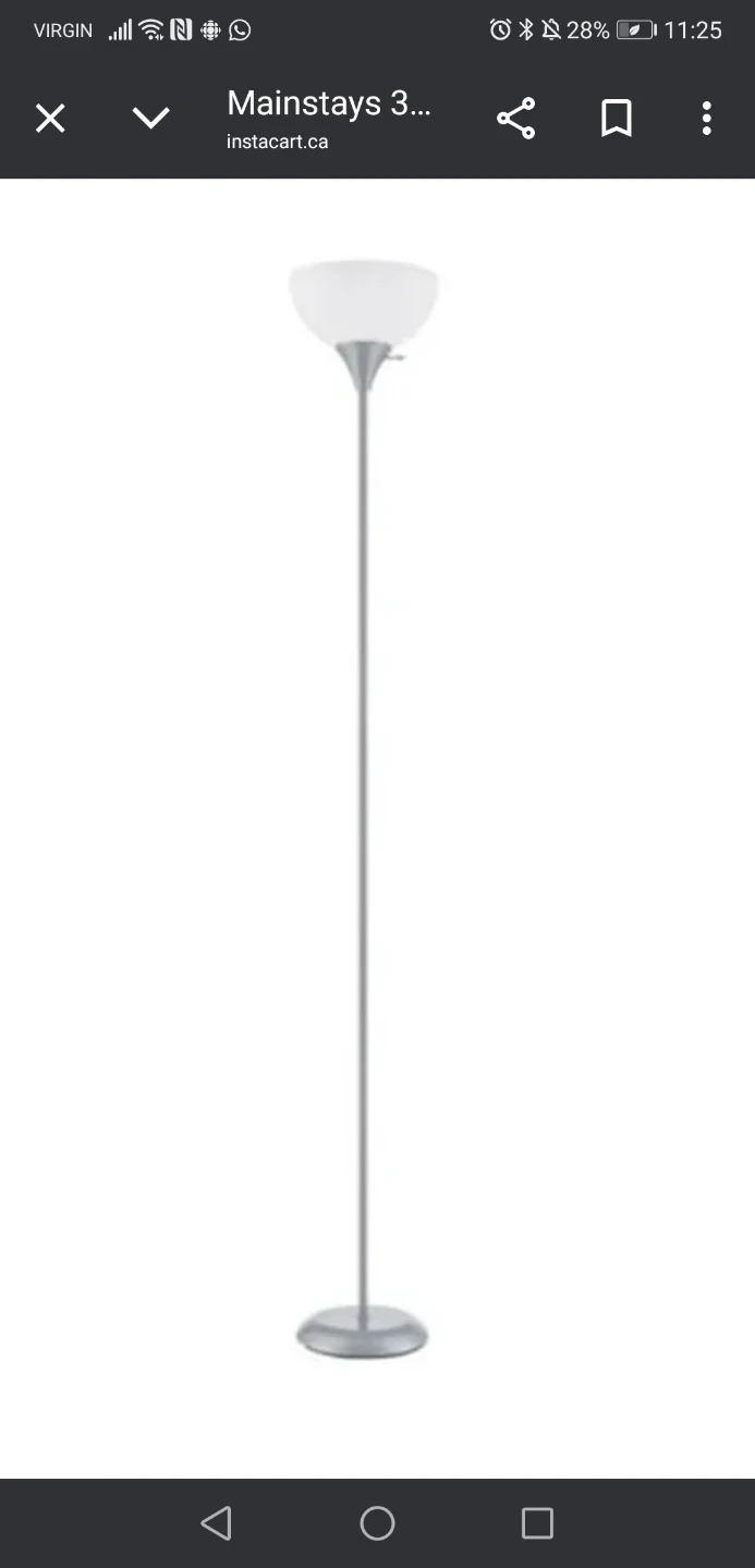 Pair of silver colour Floor Lamps - photo 3