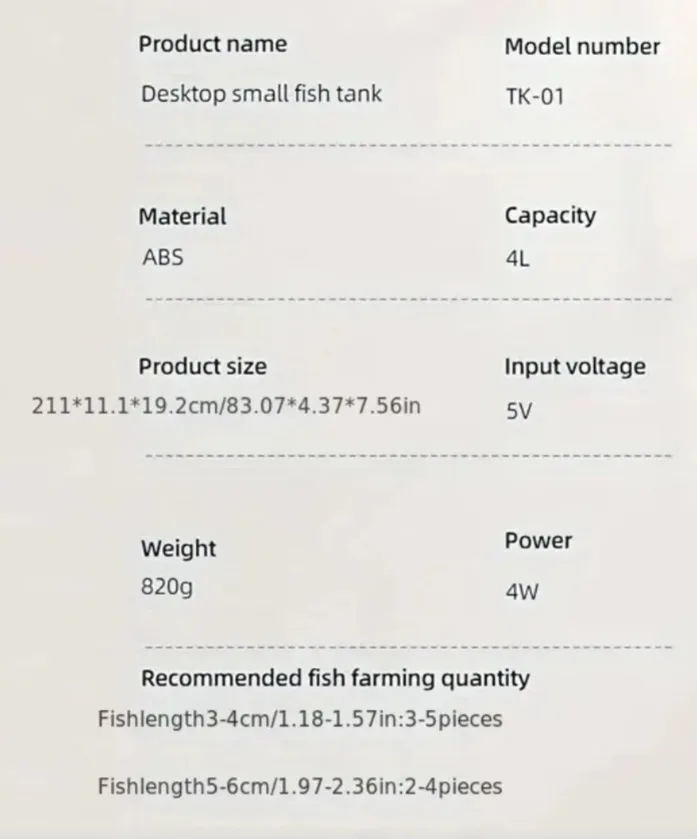 Mini Desktop Fish Tank image indicator(5)