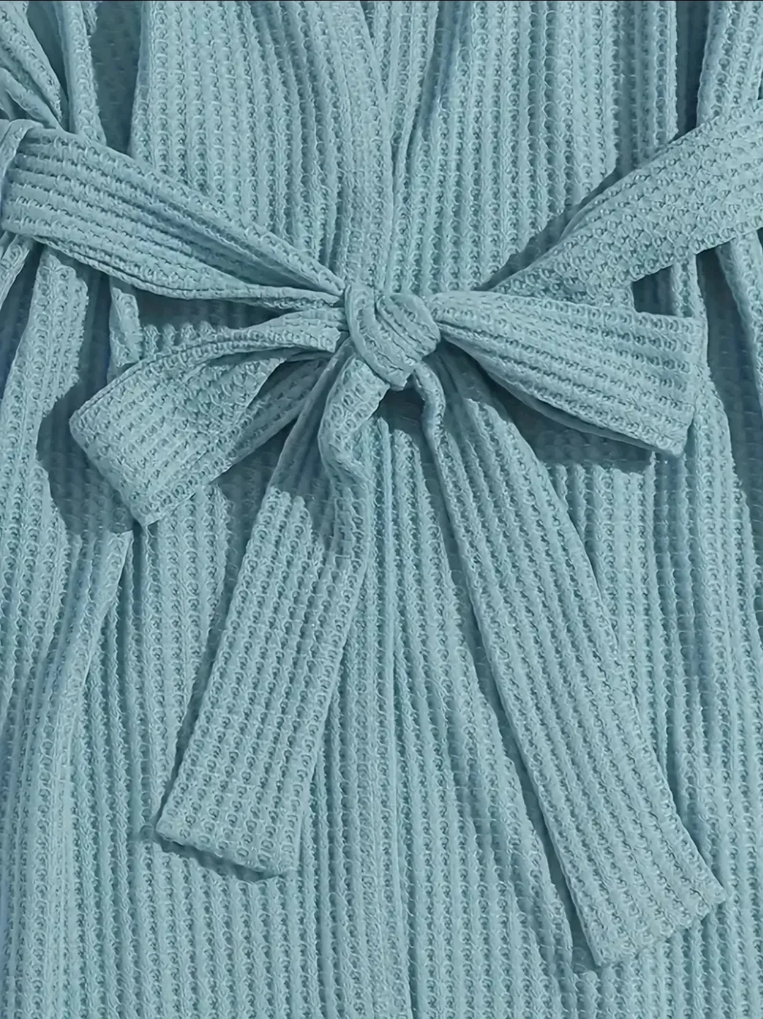 Women's 3-Piece Waffle Knit Pajama Set - Light Blue image indicator(3)