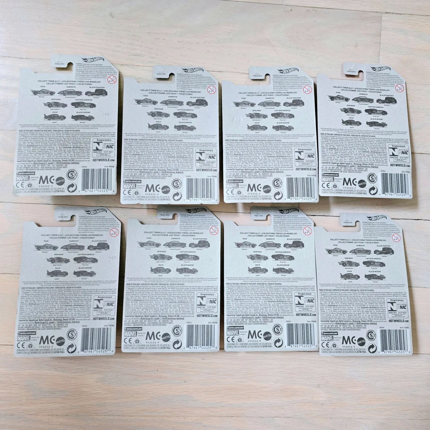 Set of 8 Avengers Hotwheels Brand New image indicator(10)