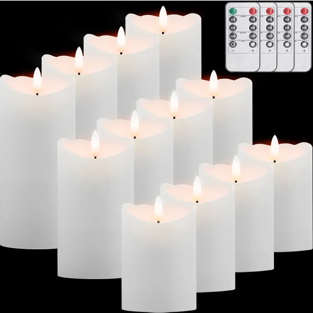 12 Pack Flameless Candles with Remote 🧡 thumbnail