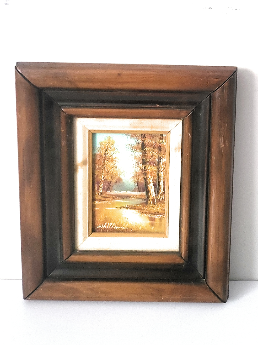 original Whitlam painting of a landscape. Trees .5 x 7 inches - photo 4
